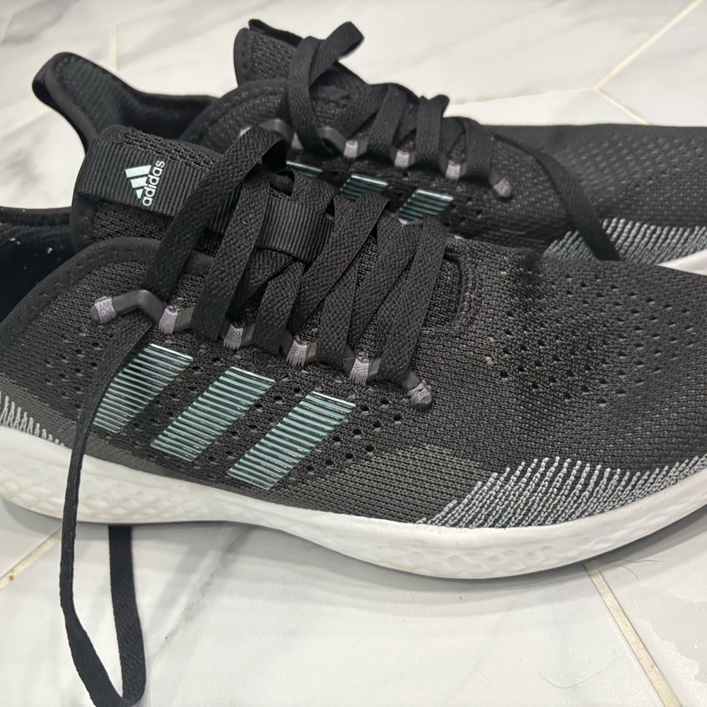 Adidas Black and White Athletic Sneakers